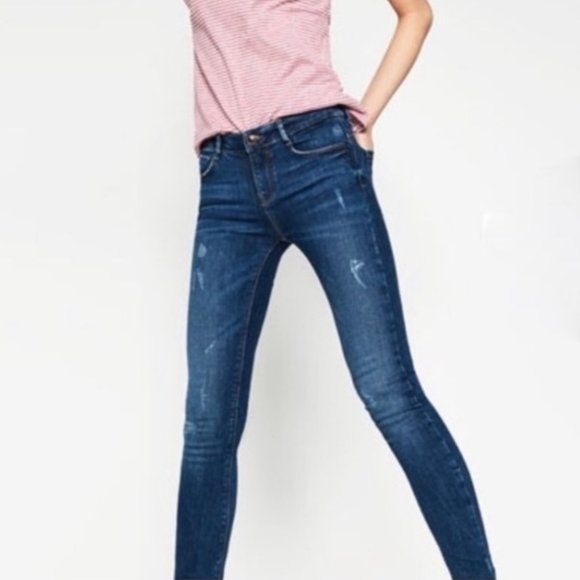 Zara Trafaluc Embrace Skinny Mid Rise Jeans 4